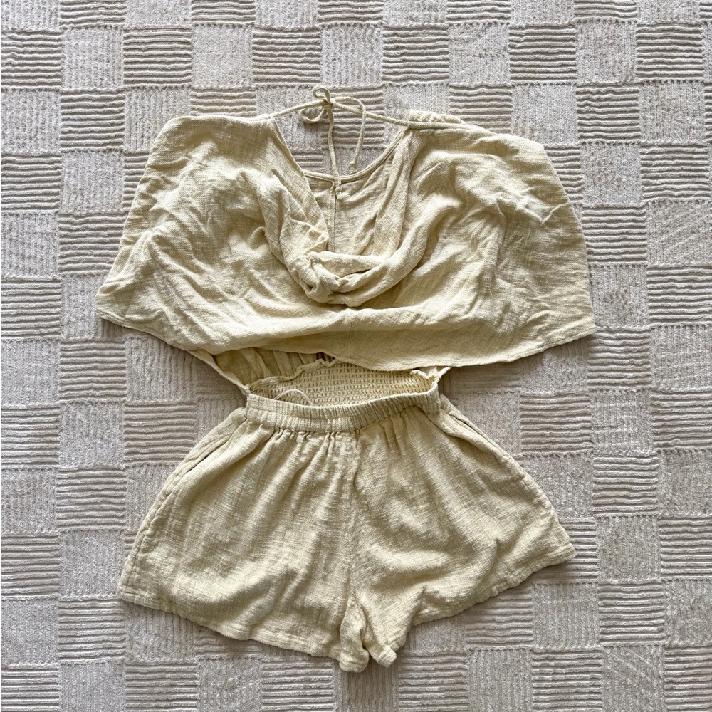 New Free people ‘pietro’ tie back romper opal - Picture 4 of 5